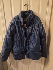 Navy Blue Vintage Alpine Designs Jacket Mens ...