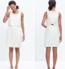 Madewell Eyelet Overlay Open Back Sleeveless Dress Knee-length Size 4