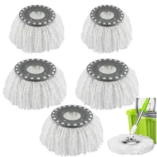 5 PCS Spin Mop Heads Replacement Refill for Old Hurricane Mr.Clean 360 Magic