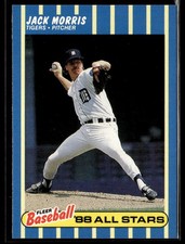 1988 Fleer Baseball All-Stars #26 Jack Morris Card 0102C