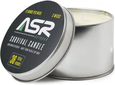 3-Wick 36-Hour Emergency Candle Fire Starter Power Outage Essential