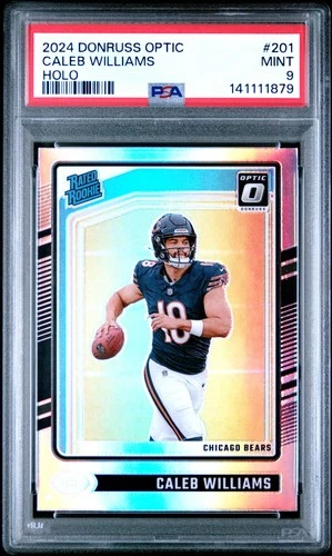 2024 PANINI DONRUSS OPTIC HOLO #201 CALEB WILLIAMS ROOKIE RC PSA 9