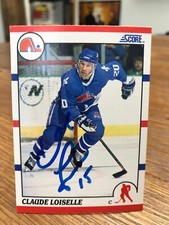 1990-91 SCORE #207 CLAUDE LOISELLE SIGNED AUTOGRAPHED CARD A