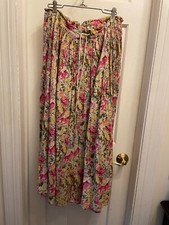 True 90s Vintage Broomstick Crinkle Maxi Skirt