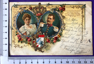 Adel Monarchie Wittelsbacher Brautpaar Prinz Rupprecht+Marie Glimmer sig Scholl