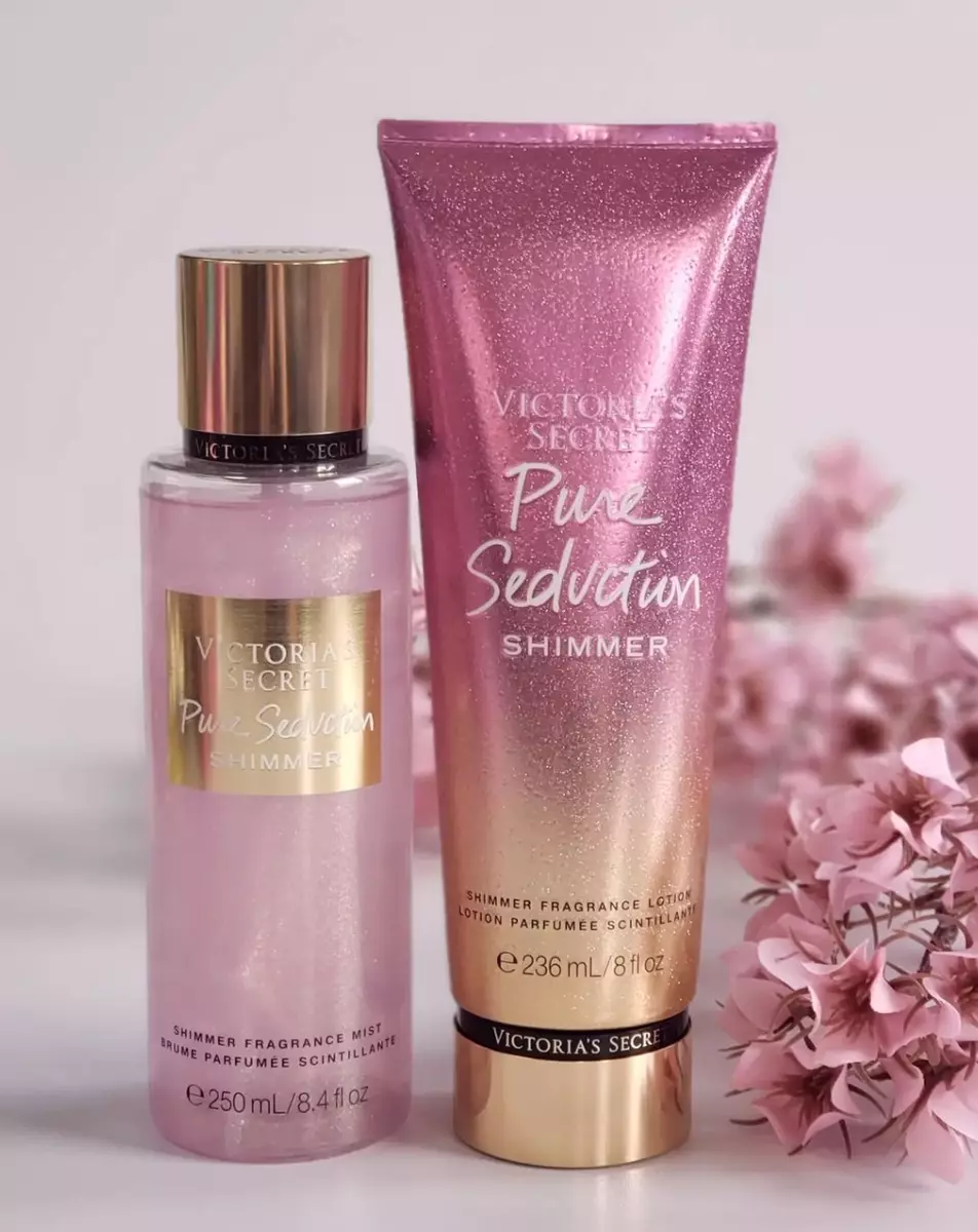 Victoria s Secret Pure Seduction Shimmer Mist Spray 250ml and Body Lotion Set BN