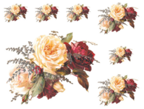Vintage Image Shabby Roses Furniture Transfers Decoupage Waterslide Decals  FL430 | eBay