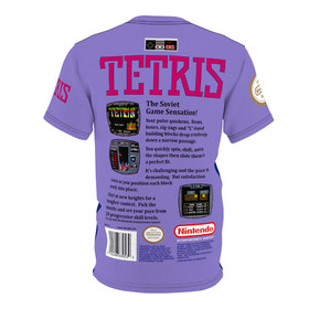 TETRIS 1989 NES Retro Video Game Nintendo Box Cover Game T-Shirt