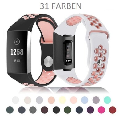 Für Fitbit Charge 2 / 3 / 4 Armband Ersatzband aus weichem Silikon Sport Watch