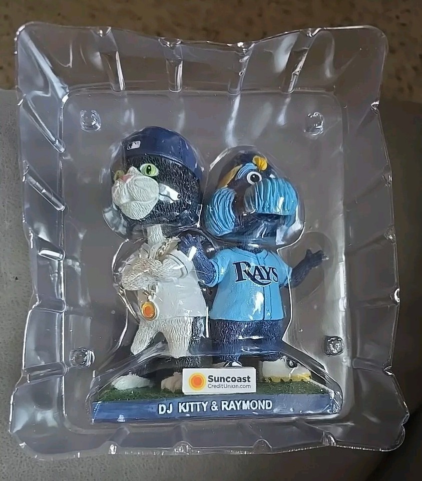 2016 Tampa Bay Rays DJ Kitty & Raymond Mascot Double Bobblehead SGA New
