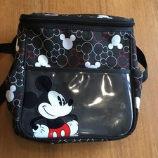 Disney Baby Mini Shoulder Bag Diaper Bag Two Bottle Pockets Mickey Mouse Black