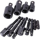 12 Pcs Drill Impact Adapter Reducer Extension Set Socket For Driver Wrench Tool