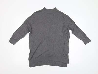 F&F Damen grau hochgeschlossen Viskosemischung Pullover Größe 14