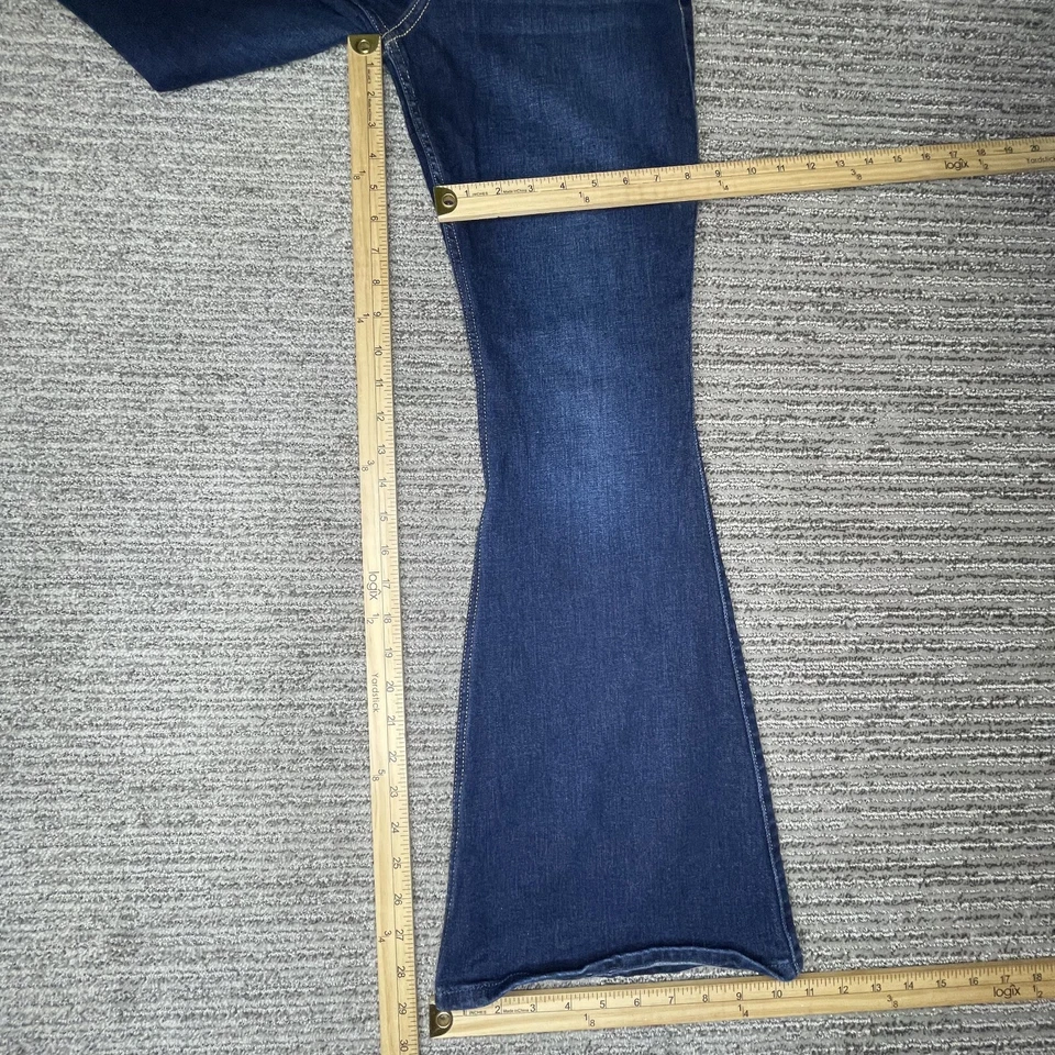 Hollister размер 9с w29 девочек молодежи джинсы изогнутый винтажный Расклешенный высоты джинсовой ткани синий - Изображение 2 из 4