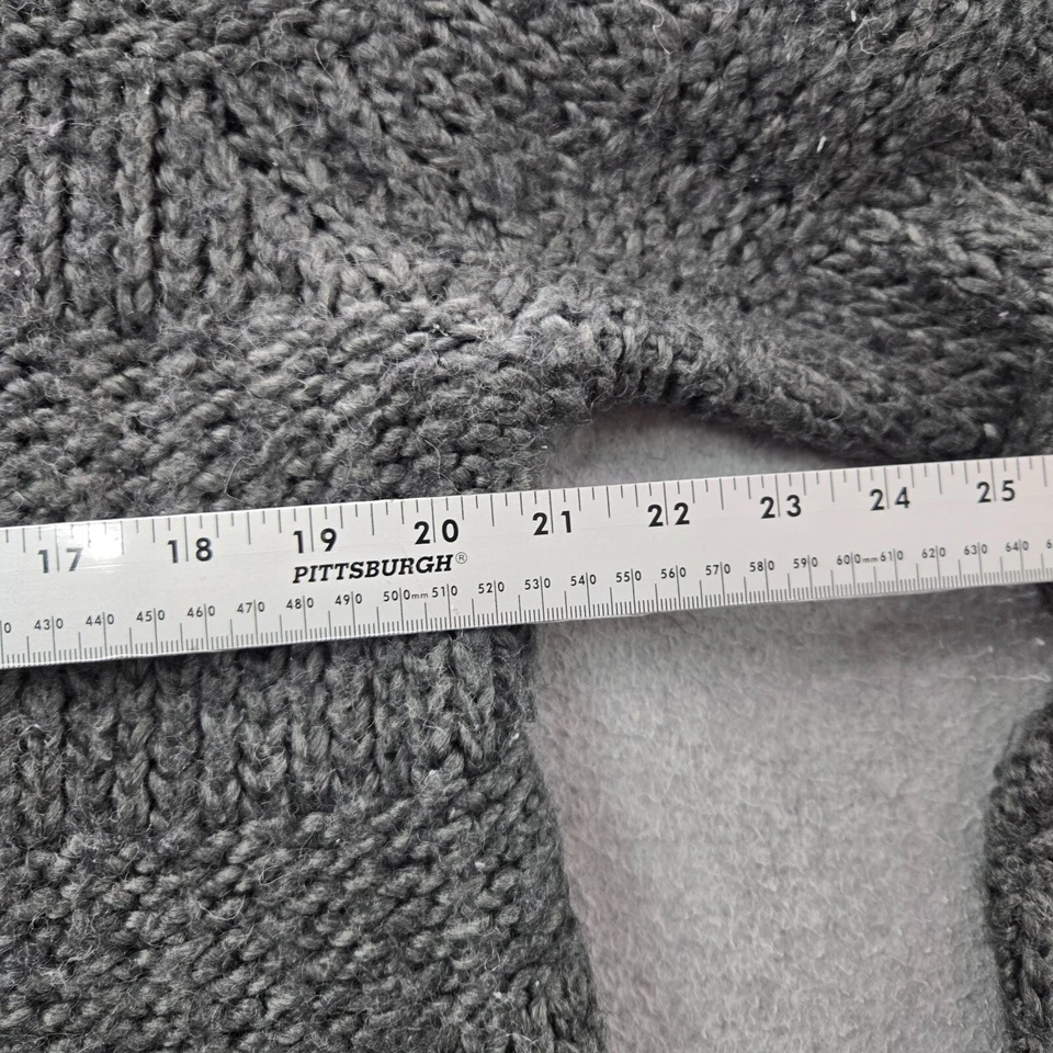 Suéter de mujer Rag & Bone pequeño gris mezcla de lana tejido manga larga cuello redondo Foto 4 de 4