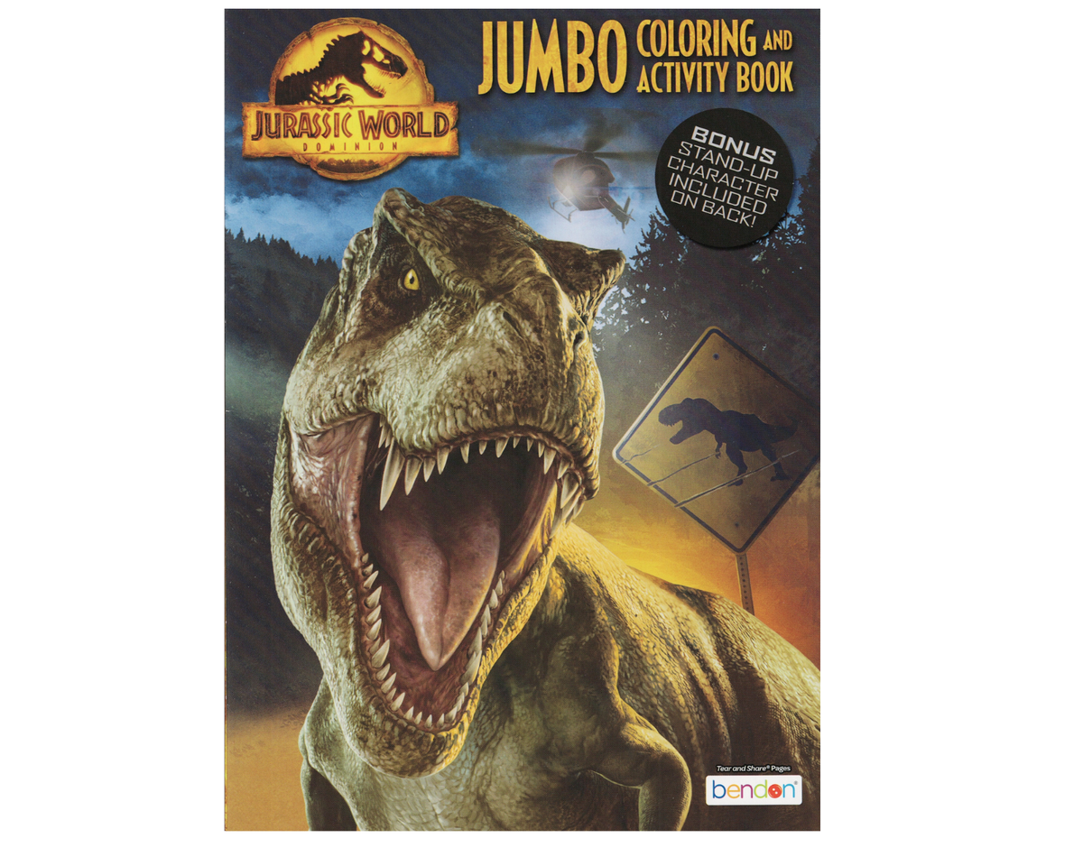 Jurassic World Dominion Jumbo Coloring & Activity Book: Bonus Stand-Up  Character