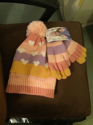 LILY AND DAN COLORUL BOMMELMÜTZE & HANDSCHUHE ALTER 7-10 JAHRE GEBURTSTAG WEIHNACHTEN