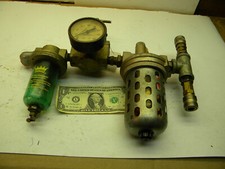 Pneumatic Oiler, Filter, and Regulator set, Schrader; Hannifin, Machinist shop.