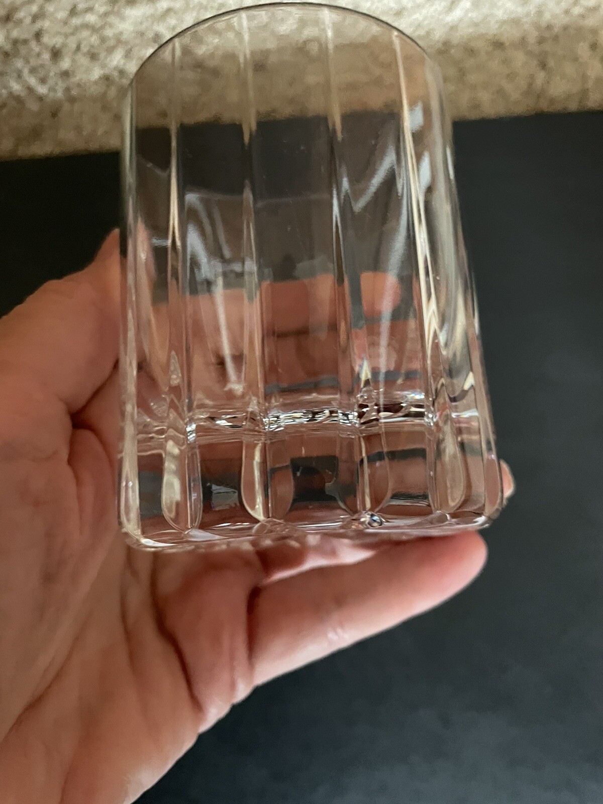 Williams Sonoma Set of 3 Old Fashioned Glasses Crystal Dorset 3 1/2" in