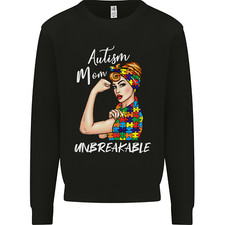Autistic Mum Unbreakable Autism ASD Mens Sweatshirt Jumper