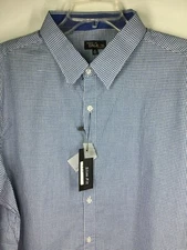 Galaxy by Harvic Men's Slim Fit Long Sleeve Dress Shirt XLarge NWT