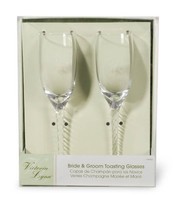 Darice V35922, Bride Groom Twisted Champagne Glasses , New, Free Shipping on sale Darice V35922, Bride Groom Twisted Champagne Glasses , New, Free Shipping on sale