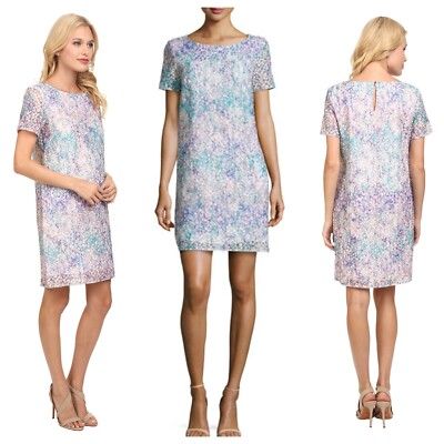 catherine malandrino embroidered dress Catherine Malandrino Yellow Keyhole Cutout Cocktail Silk Short Dress Pre-Owned main image 1