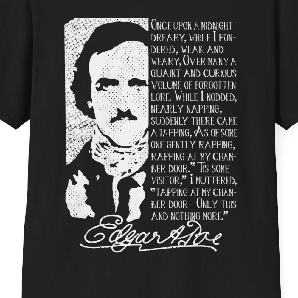 The Raven Edgar Allan Poe T-Shirt Poem Story Gothic Literature Tee