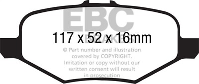 EBC Brakes ED91887 Extra Duty Bremsbeläge Für Truck SUV Für 13-18 Explorer MKT