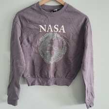 Divided by H M NASA Sweatshirt Womens Size XS Gray I Need My Space