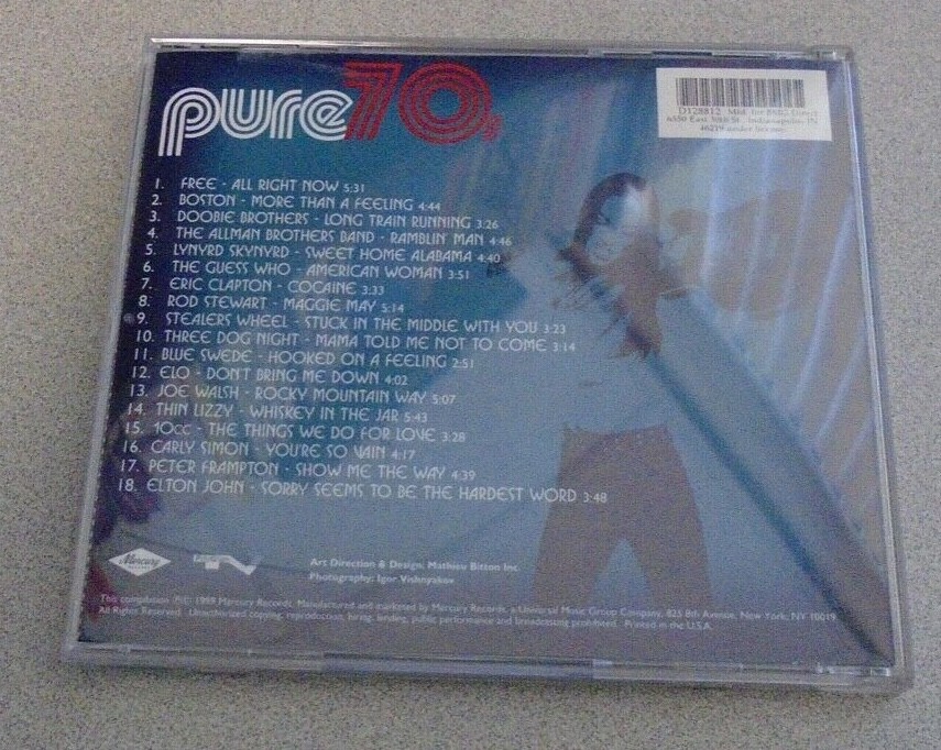 Pure 70's by Various Artists CD (1999) Mercury Records Elton John Peter ...