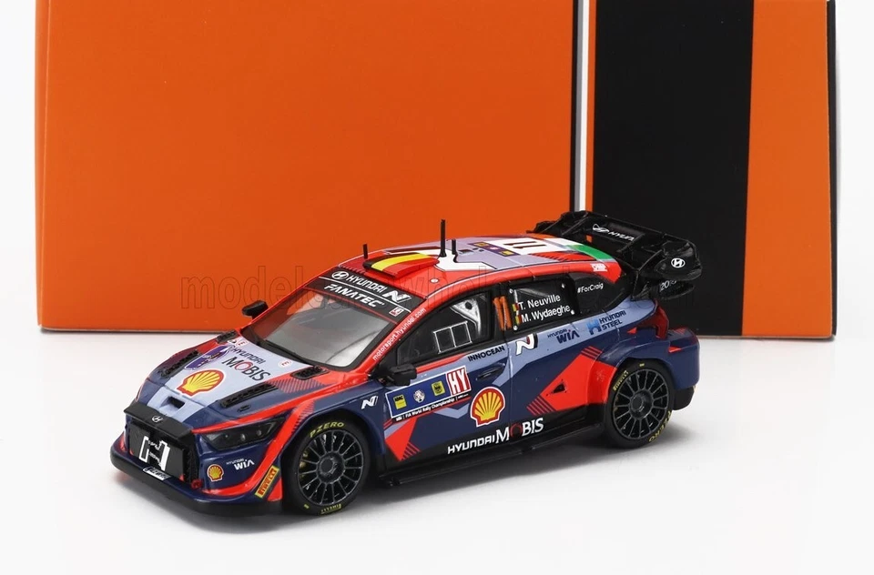 Modellino Auto Scala 1:43 Ixo Model Hyundai I20 WRC Rally Central Europe 2023 - Immagine 2 di 3