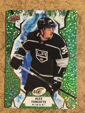 ALEX TURCOTTE RC 2021-22 UD ICE Hockey GREEN Sparkle Parallel SP #143 LA Kings