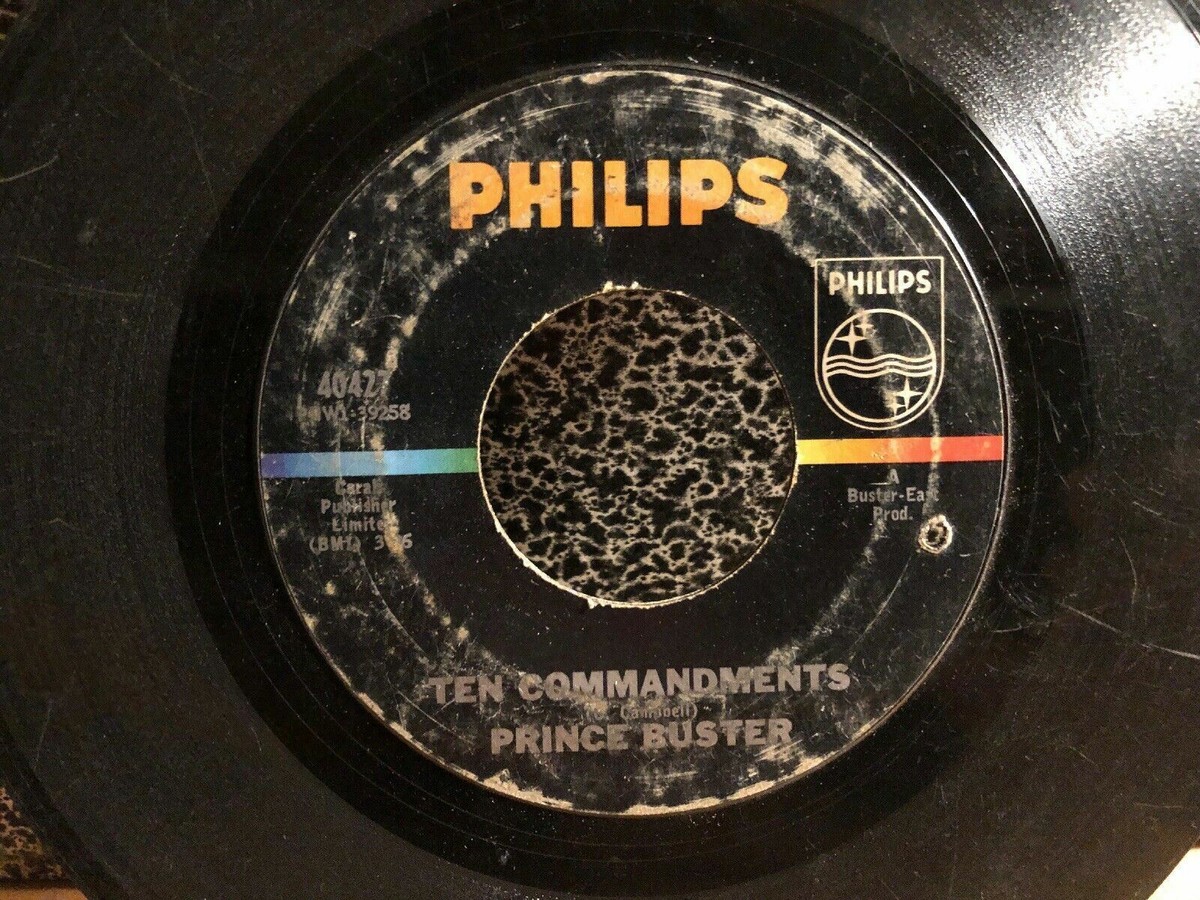 PRINCE BUSTER 45RPM 7” Single Philips Records ”Ten Commandments