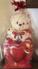 Wrapped Rare Vintage Valentine  s Day Soft Plush Stuffed Teddy Bear Collectible