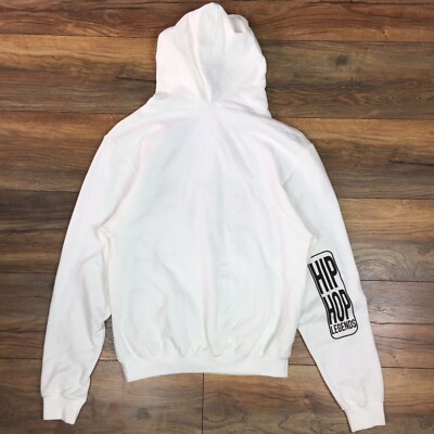 Cross Colours TLC Retro White Graphic Hoodie Sweater Unisex Small