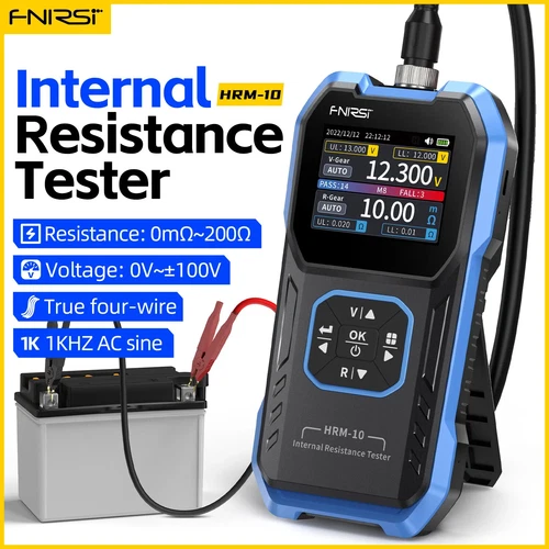 FNIRSI HRM-10 Battery Voltage Intemal Resistance Tester Volt DC100V/ Ohm 0-200Ω