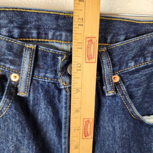 Levis 501 Original Fit Blue Jeans Straight Leg Button Fly Mens 31×34 Streetwear - Picture 15 of 17