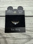 Vtg Sterling Silver 925 Adjustable Blue Crystal Mickey Toe Ring Tarnished