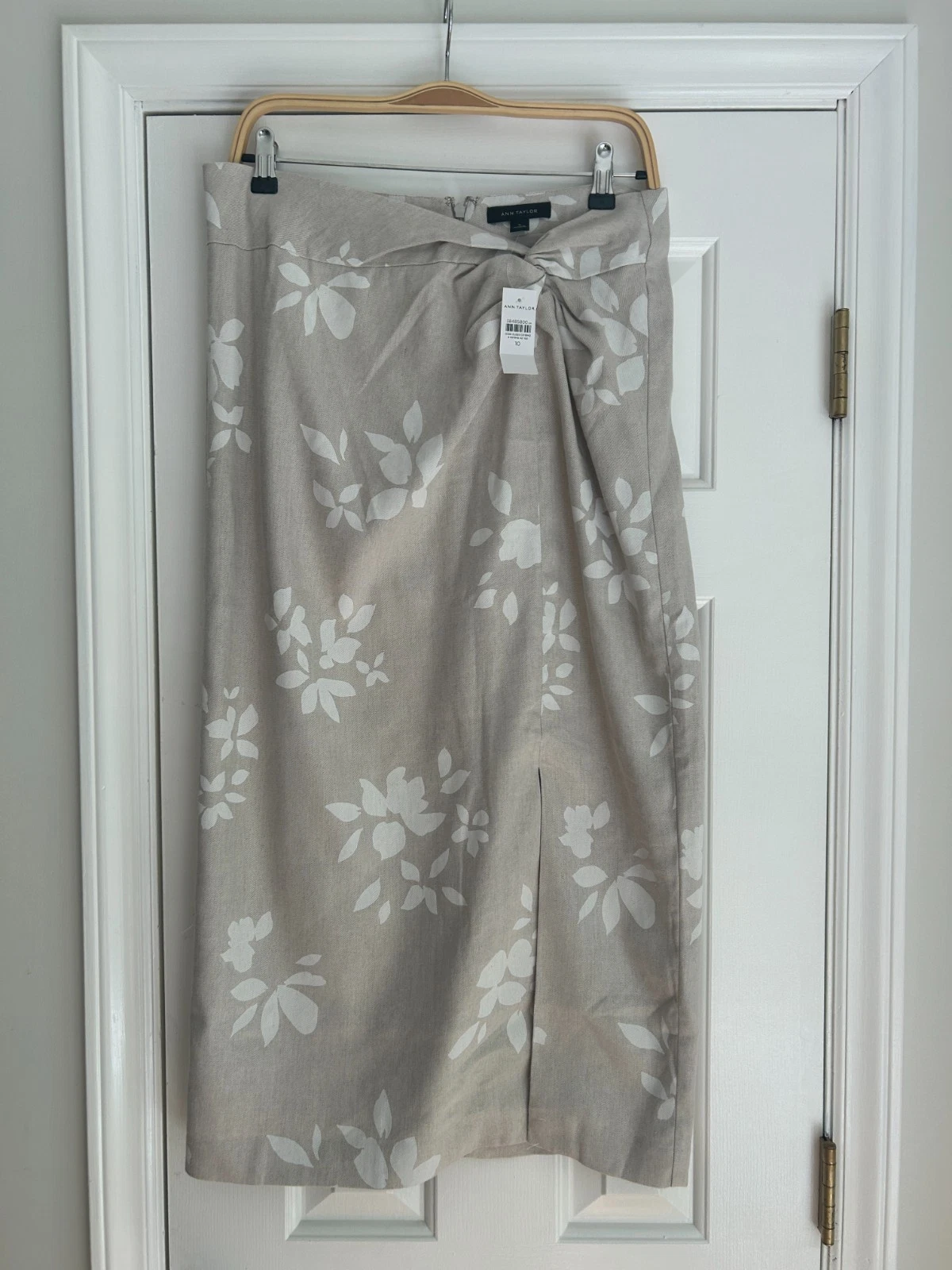 Ann Taylor Knotted Linen Blend Pencil Skirt NWT Size 10