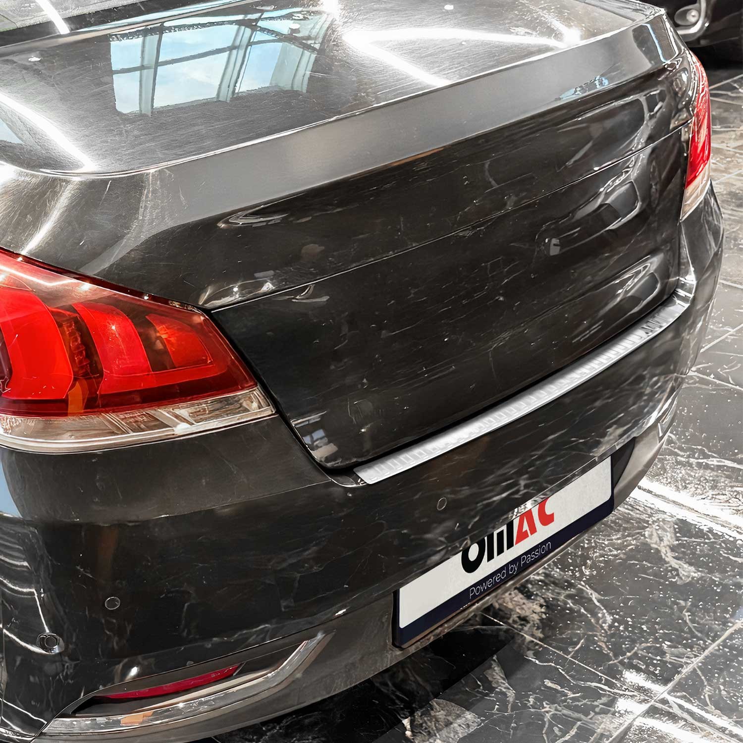 Protection de pare-chocs arrière Peugeot 508 Berline inox chrome 2011-2018