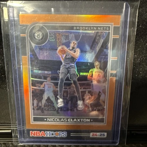 2024-25 Panini NBA Hoops Premium Orange Prizm /199 Nic Claxton Nicolas #46