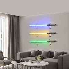 Wall Mount Lightsaber Stand Clear Plexiglass Great for Displaying Magic Swor...