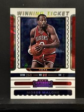 2019-20 Panini Contenders Winning Ticket Moses Malone #21 24/25 cracked ice POP1