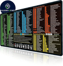 Large Excel Word PC Shortcuts Mouse Pad Non Slip Waterproof Extended Desk Mat