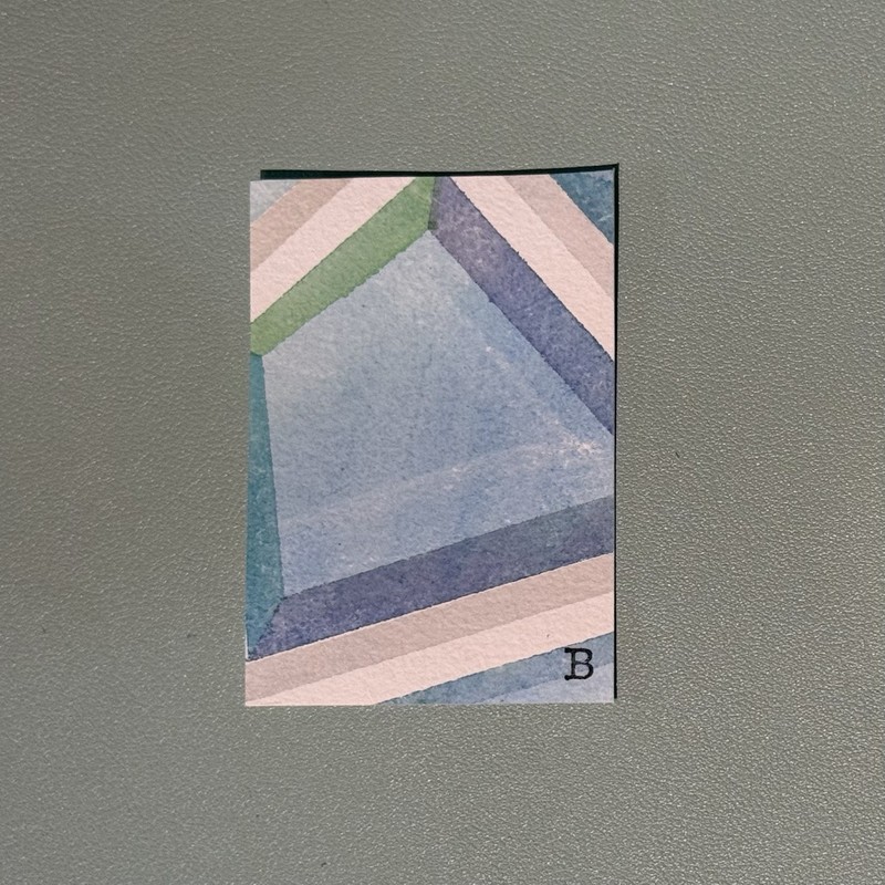 ACEO Abstract Crystal | 1 of 8 | Watercolor by betti 3.5” x 2.5”