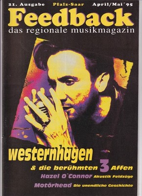 FEEDBACK Musikmagazin für Pfalz und Saar - Nr. 21 Apr. / Mai 1995 - Westernhagen