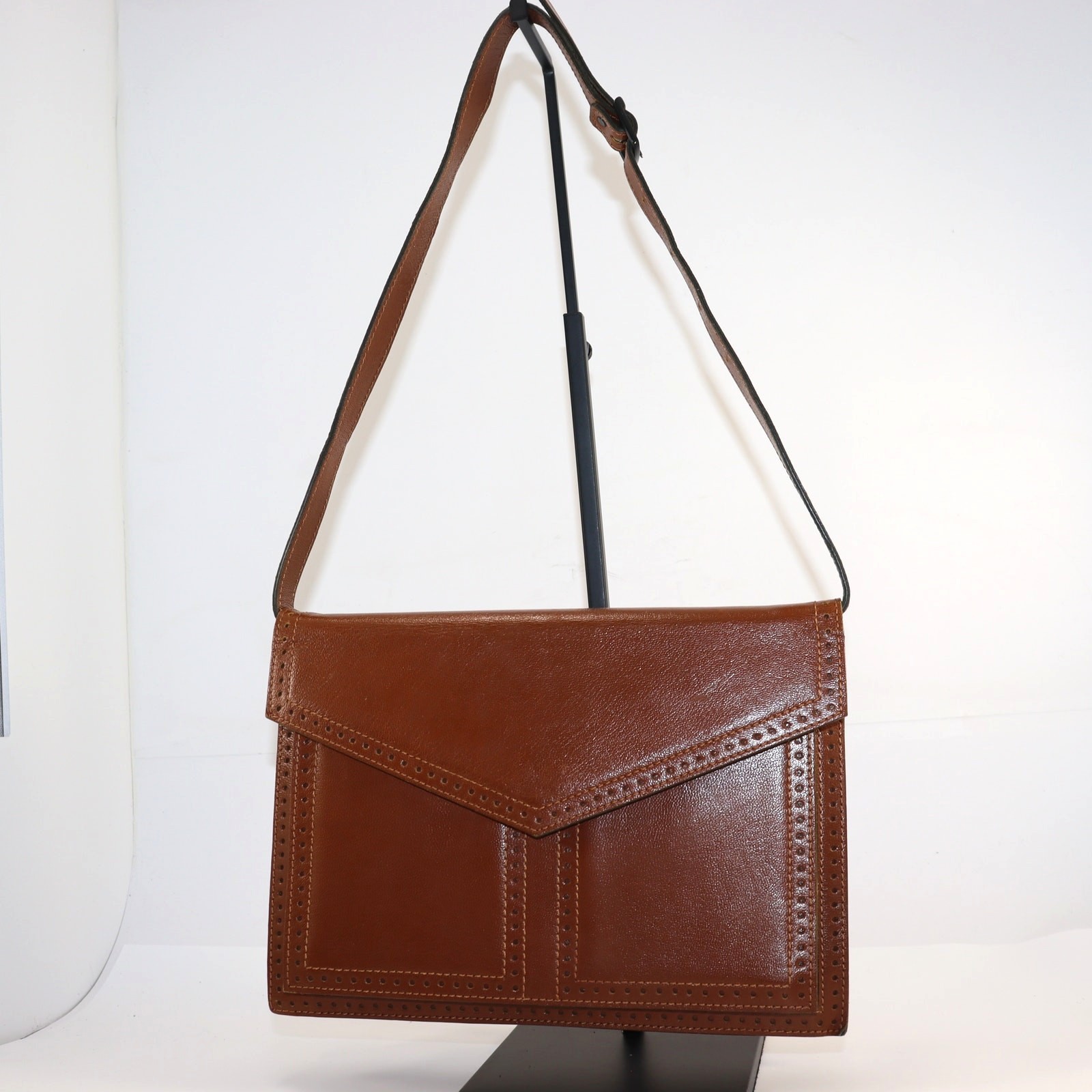 Borsa Yves Saint Laurent vintage in pelle marrone a due vie borsa YSL