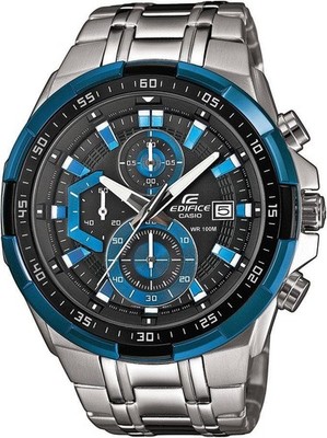 CASIO Herrenuhr Edifce Chronograph bis 10 bar Mineralglas Datum EFR-539D-1A2VUEF