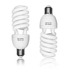 Full Spectrum Light Bulb, 2 x 45W 5500K Spiral CFL Daylight for Photography P...